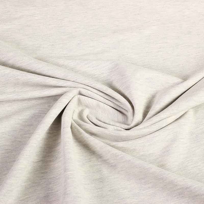 Tissu tricot gris clair melange