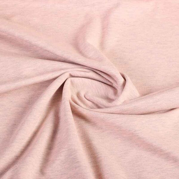 Tissu tricot vieux rose chiné