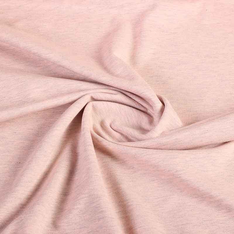 Tissu tricot vieux rose chiné
