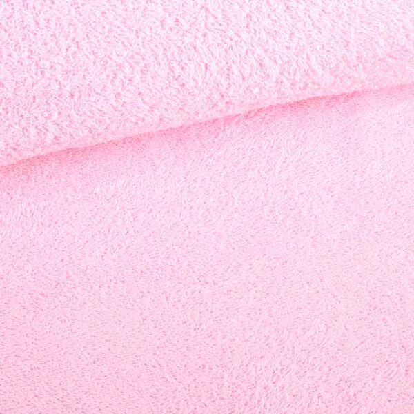 Tissu éponge rose bébé