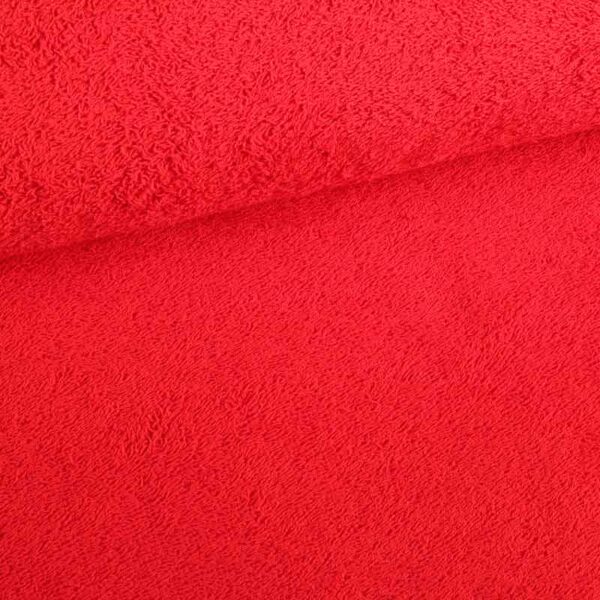 Tissu éponge rouge
