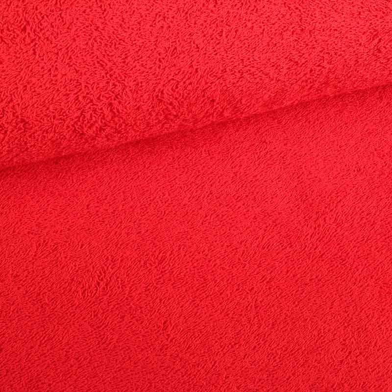 Tissu éponge rouge