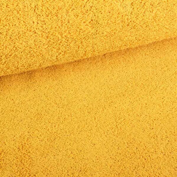 Tissu éponge jaune ocre