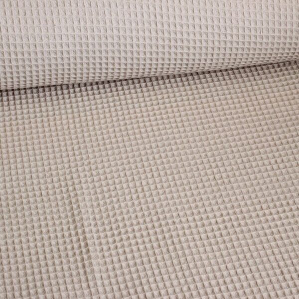 Tissu gaufré beige