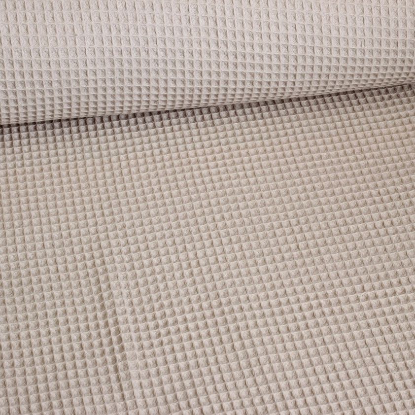 Tissu gaufré beige
