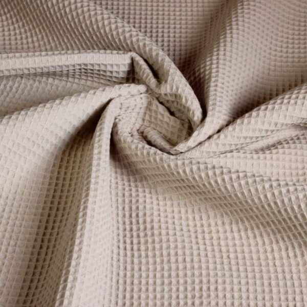 Tissu gaufré beige