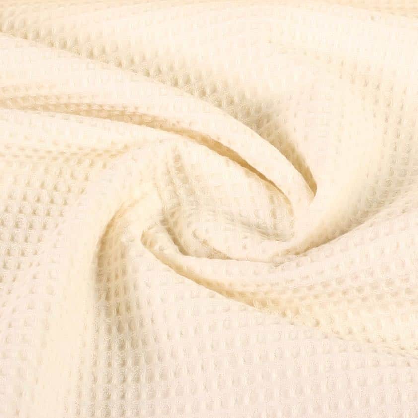 Tissu gaufré ecru