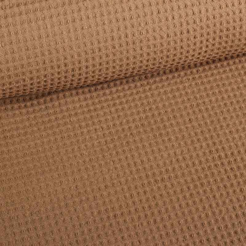 Tissu gaufre taupe