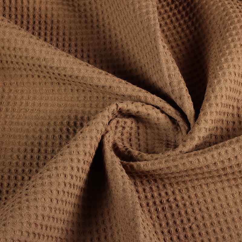 Tissu gaufre taupe