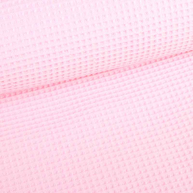 Tissu gaufré rose bébé