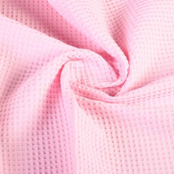 Tissu gaufré rose bébé