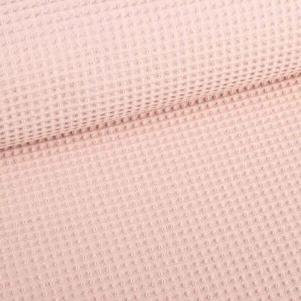 Tissu gaufré dusty rose