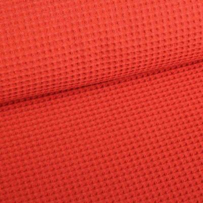 Tissu gaufré coton rouille