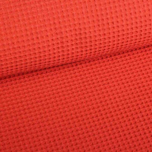 Tissu gaufré coton rouille