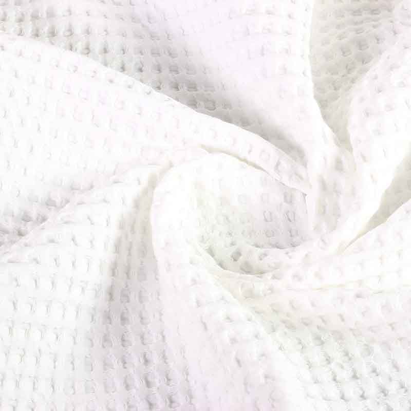 Tissu gaufré blanc