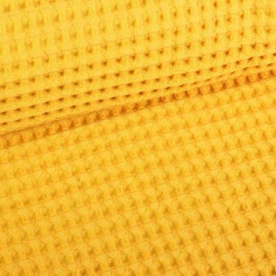 Tissu gaufré grand jaune ocre
