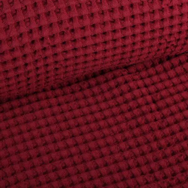 Tissu gaufré grand bordeaux