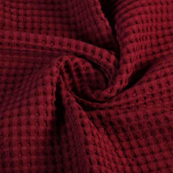 Tissu gaufré grand bordeaux