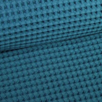 Tissu gaufré grand petrol