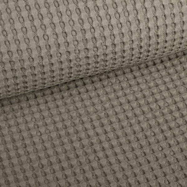 Tissu gaufré coton large army