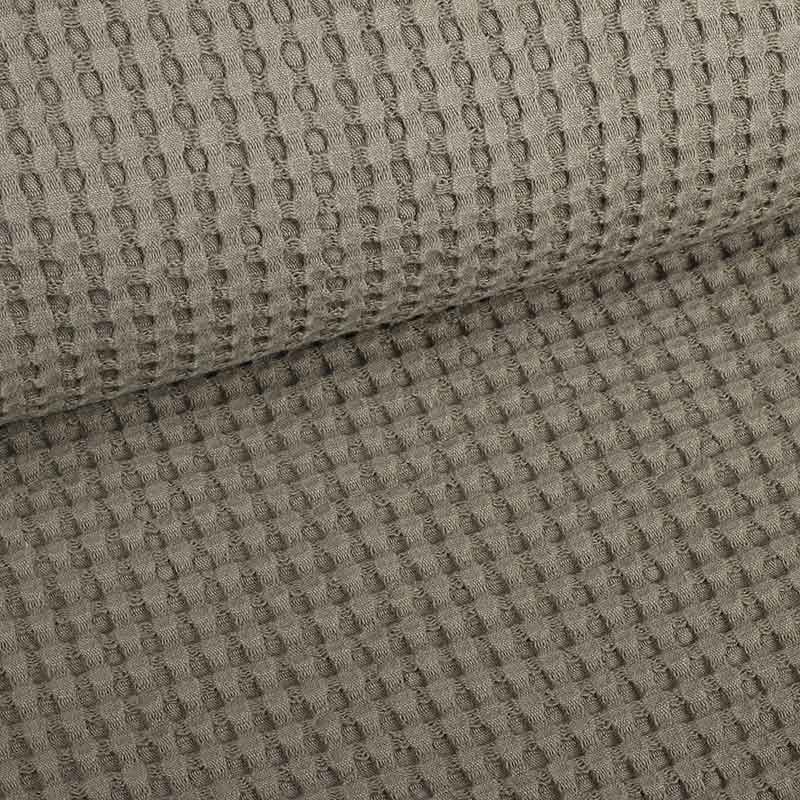 Tissu gaufré coton large army