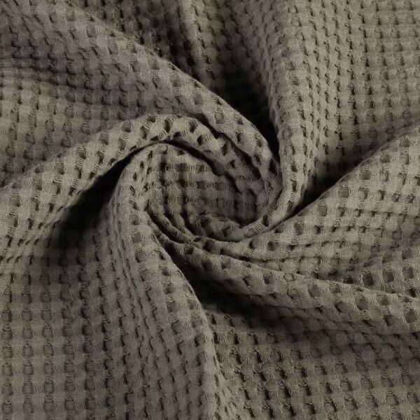 Tissu gaufré coton large army