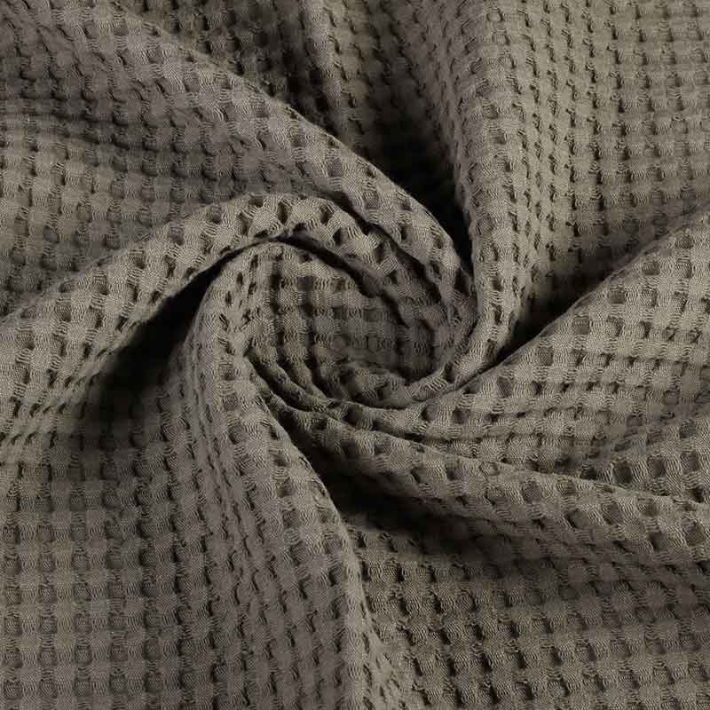 Tissu gaufré coton large army