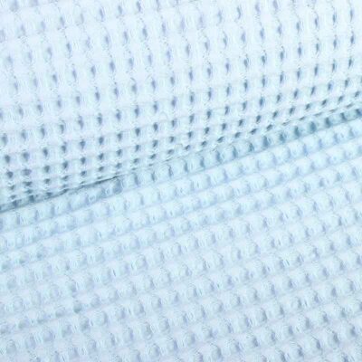 Tissu gaufré coton grand bleu bébé