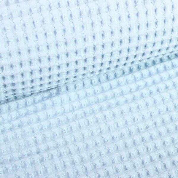 Tissu gaufré coton grand bleu bébé