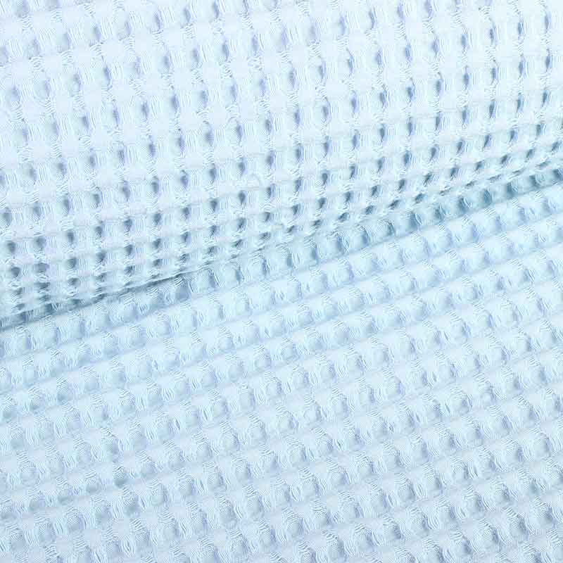 Tissu gaufré coton grand bleu bébé