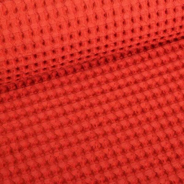 Tissu gaufré grand rouille