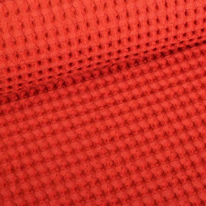Tissu gaufré grand rouille
