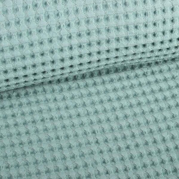Tissu gaufré vert sauge foncé