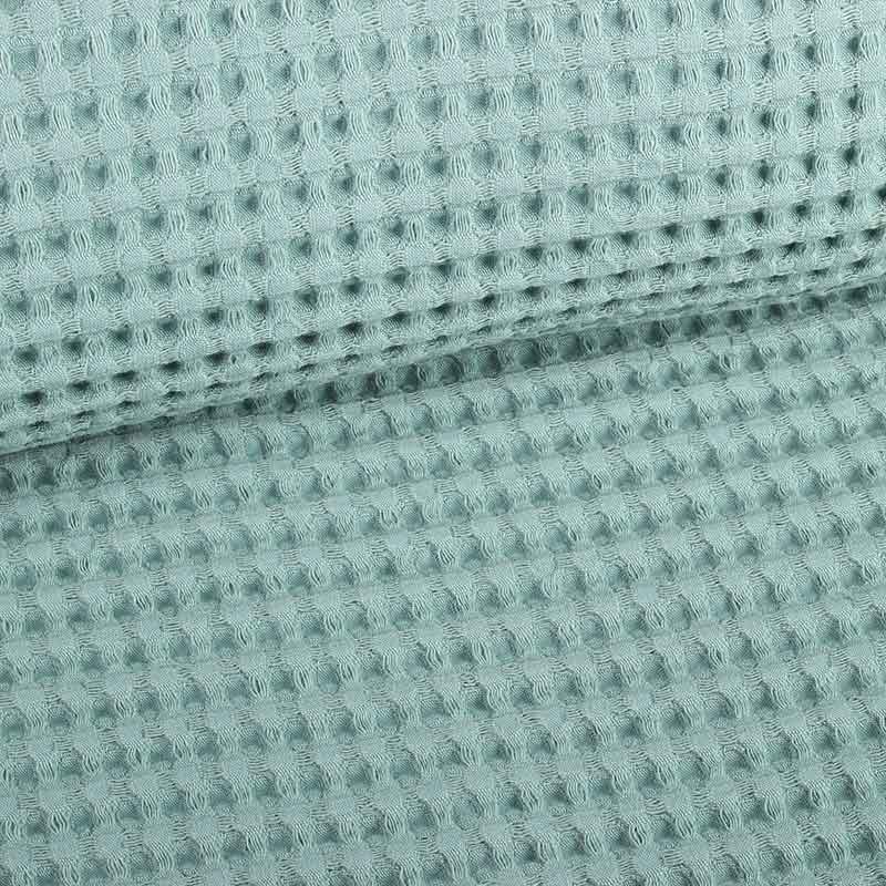 Tissu gaufré vert sauge foncé
