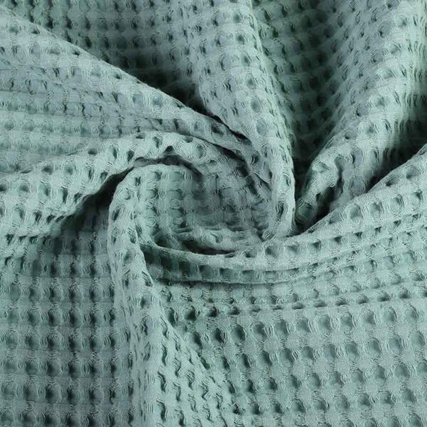 Tissu gaufré vert sauge foncé