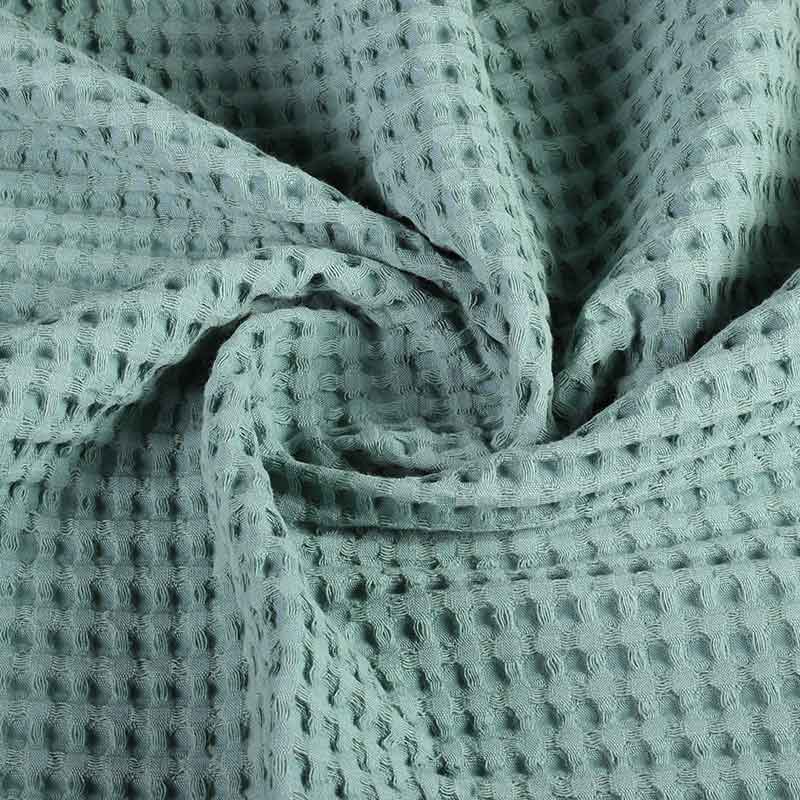 Tissu gaufré vert sauge foncé