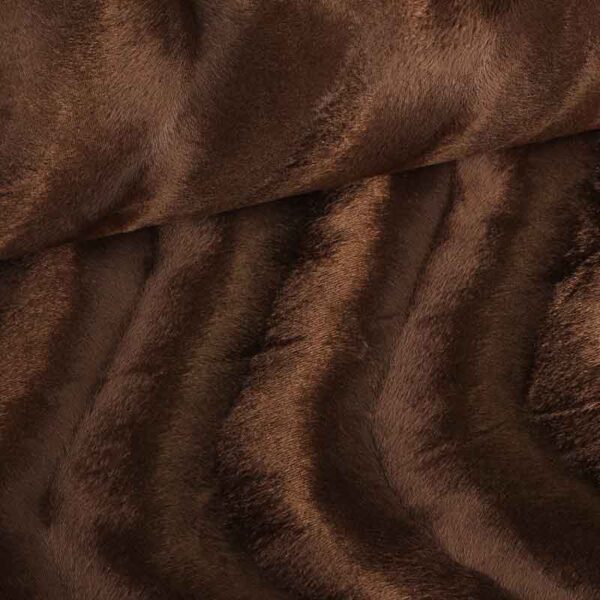 Tissu Velboa marron