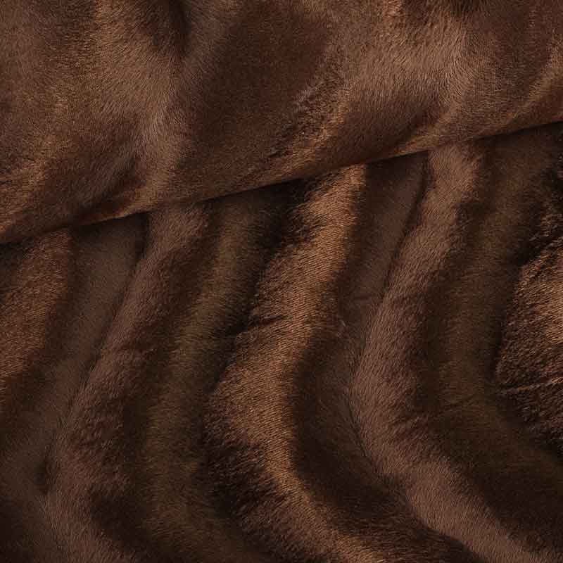 Tissu Velboa marron