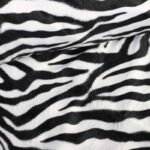 Velboa stof zebraprint wit groot