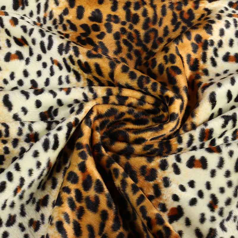 Tissu Velboa imprimé panthère