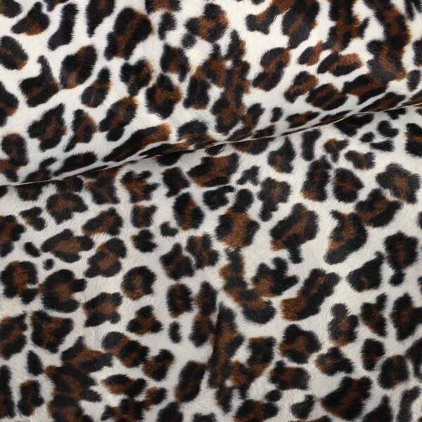 Tissu Velboa imprimé jaguar