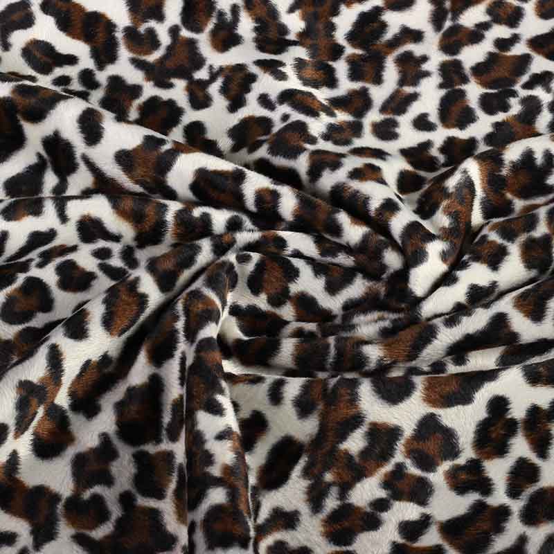 Tissu Velboa imprimé jaguar