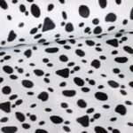 Velboa stof dalmatiër print