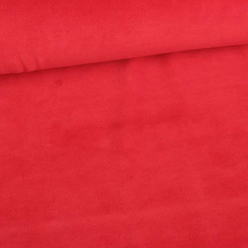 Tissu Nicky velours rouge