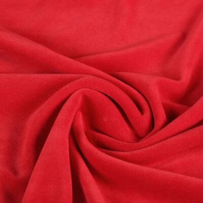 Tissu Nicky velours rouge