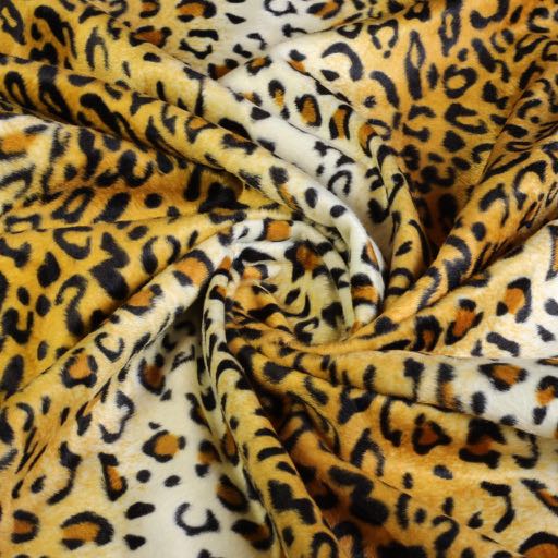 Tissu Velboa imprimé animal panthère