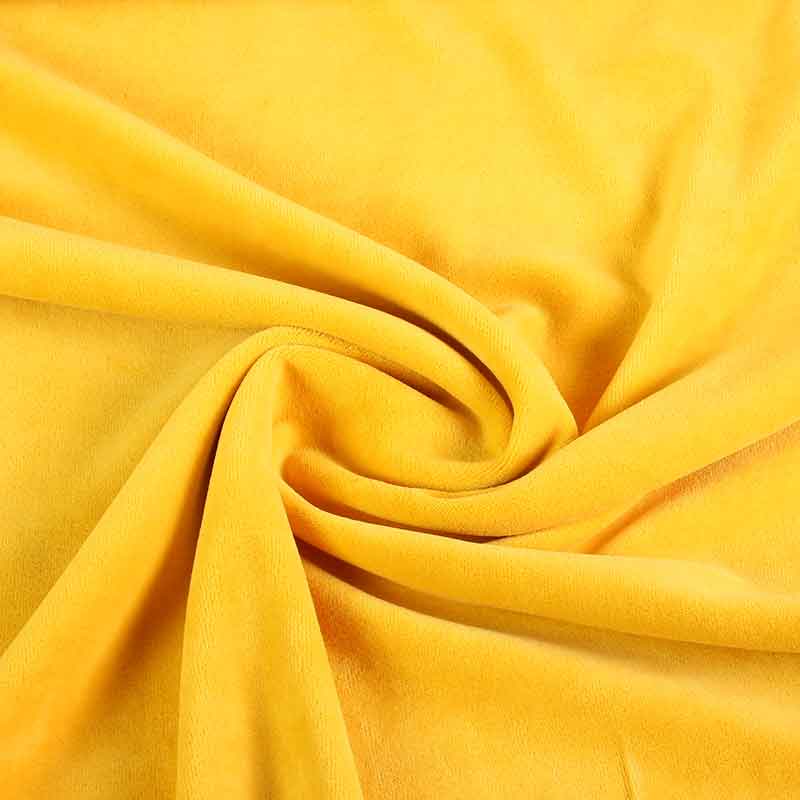 Tissu Nicky velours jaune ocre