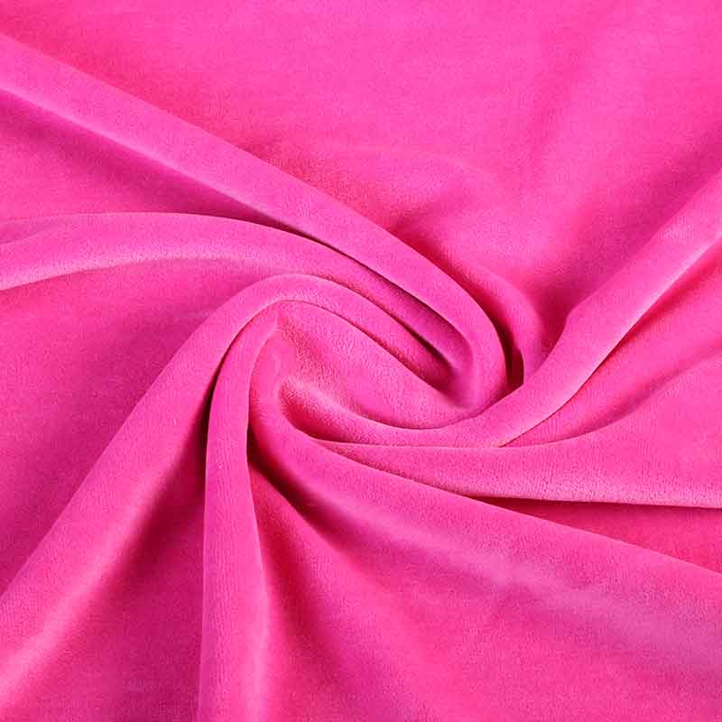 Tissu Nicky velours fuchsia