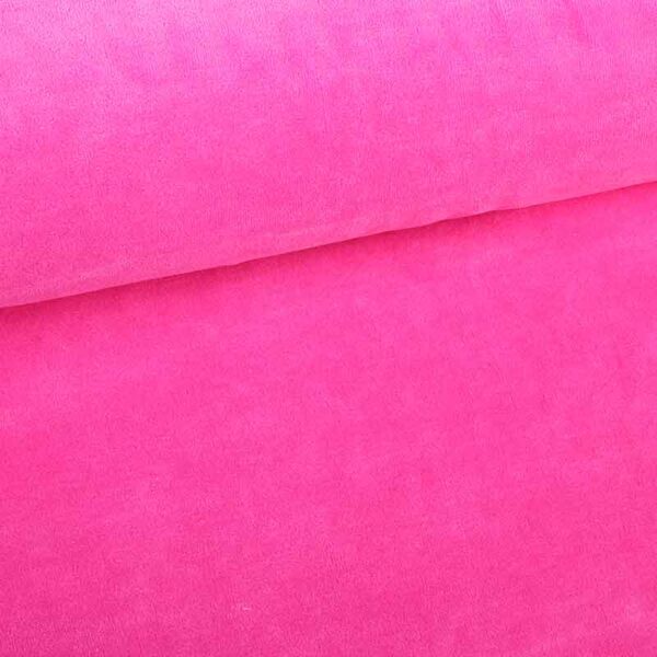 Tissu Nicky velours fuchsia