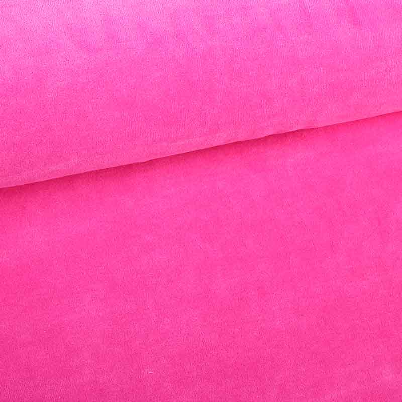 Tissu Nicky velours fuchsia